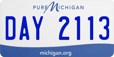 MI license plate DAY2113