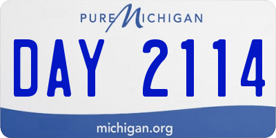 MI license plate DAY2114