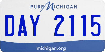 MI license plate DAY2115