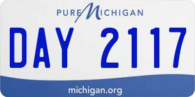 MI license plate DAY2117