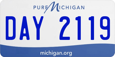 MI license plate DAY2119