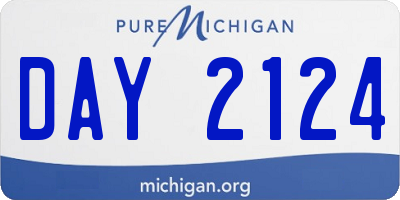 MI license plate DAY2124