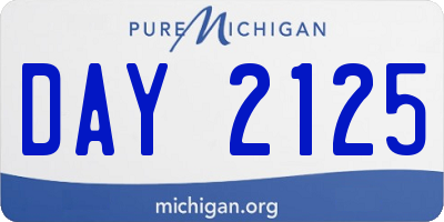 MI license plate DAY2125