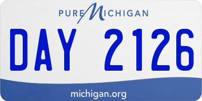 MI license plate DAY2126