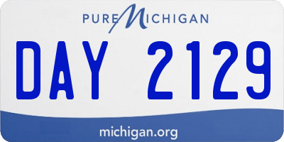 MI license plate DAY2129