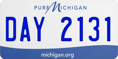 MI license plate DAY2131