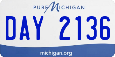 MI license plate DAY2136