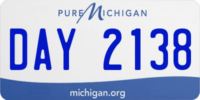 MI license plate DAY2138