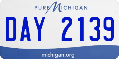 MI license plate DAY2139