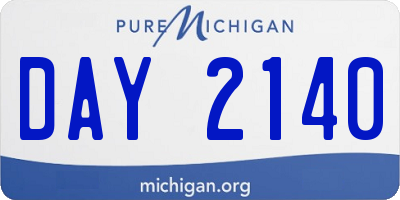 MI license plate DAY2140