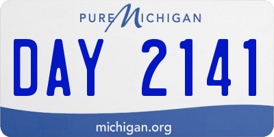 MI license plate DAY2141
