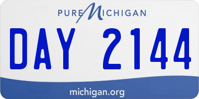MI license plate DAY2144