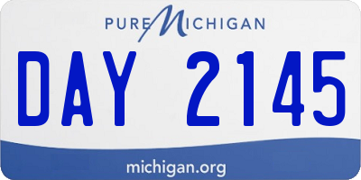 MI license plate DAY2145