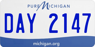 MI license plate DAY2147