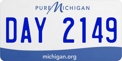 MI license plate DAY2149