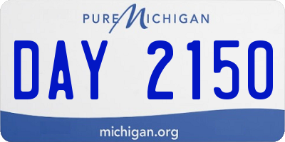 MI license plate DAY2150