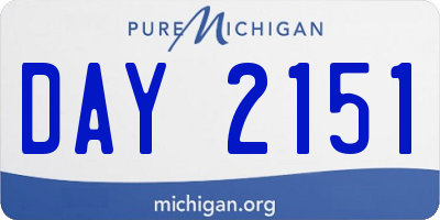 MI license plate DAY2151