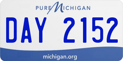 MI license plate DAY2152