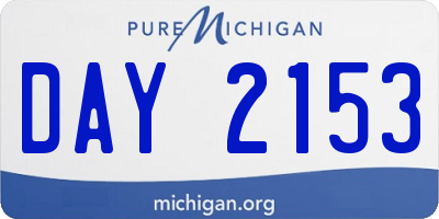 MI license plate DAY2153