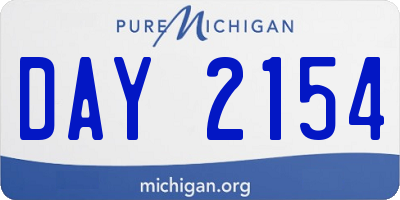 MI license plate DAY2154