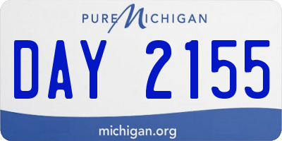MI license plate DAY2155