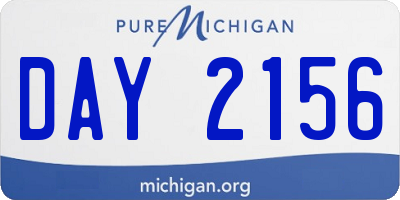 MI license plate DAY2156