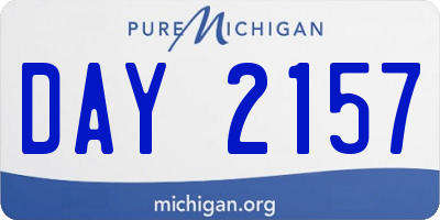 MI license plate DAY2157