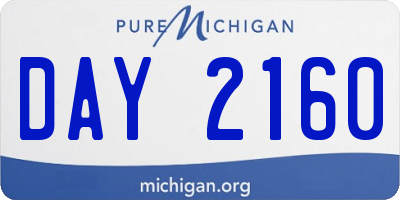 MI license plate DAY2160