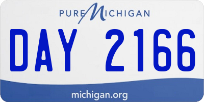 MI license plate DAY2166