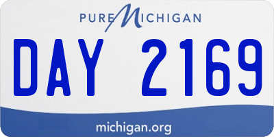 MI license plate DAY2169