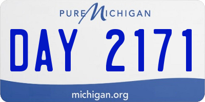 MI license plate DAY2171