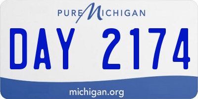 MI license plate DAY2174