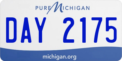 MI license plate DAY2175