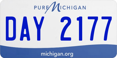 MI license plate DAY2177