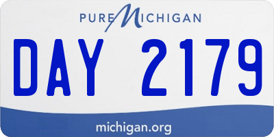 MI license plate DAY2179