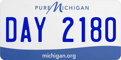 MI license plate DAY2180