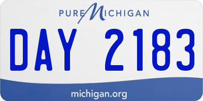 MI license plate DAY2183