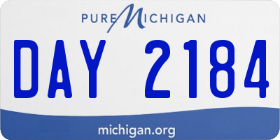 MI license plate DAY2184
