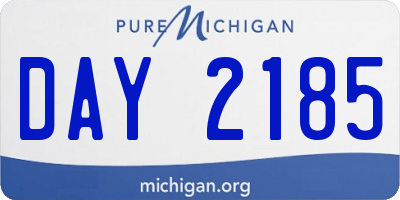 MI license plate DAY2185
