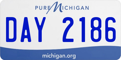 MI license plate DAY2186