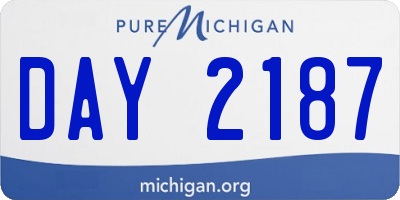 MI license plate DAY2187