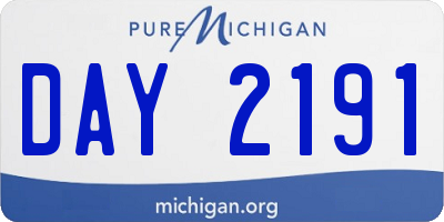 MI license plate DAY2191