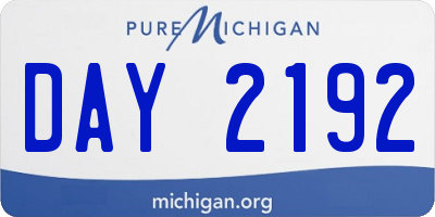 MI license plate DAY2192