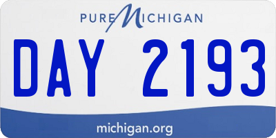 MI license plate DAY2193