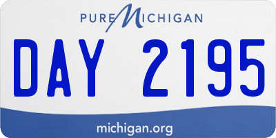 MI license plate DAY2195