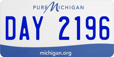 MI license plate DAY2196