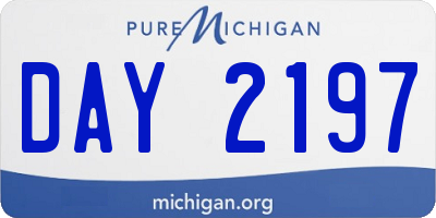 MI license plate DAY2197