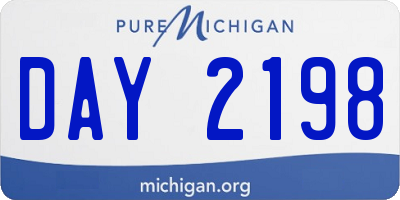 MI license plate DAY2198