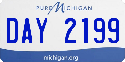 MI license plate DAY2199