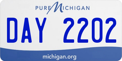 MI license plate DAY2202